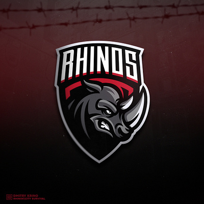 Rhinos africa animal dmitry krino mascot mascotlogo rhino rhino logo