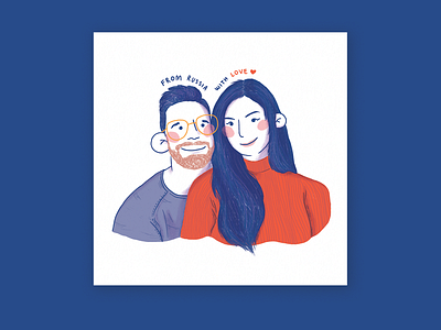 Couples Portrait Commission commission couple illustration portrait