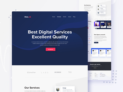 Desi.uk - A Digital Agency Landing Page design landing page design landingpage typography ui ui ux user experience user interface web website