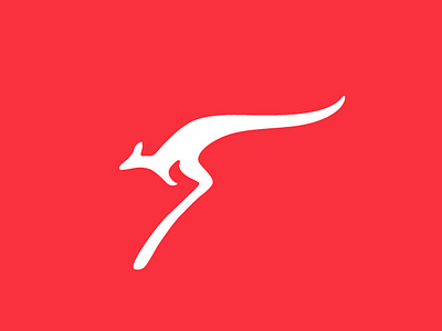 kangaroo animal brand branding flat forsale kangaroo logo premium speed sport sports branding