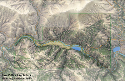 Land Cover and DEM experimentation at Pine Valley 3d cartography colorado conservation gis map maps parks