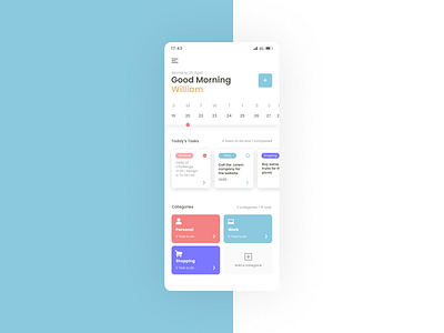 DailyUI#42 ToDo List app calendar daily 100 challenge dailyui design light ui todo todo app todo list todolist ui