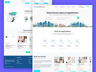 zendoctor- on demand doctor service branding clean design illustration iphone x landing page logo mobile app typography user interface website