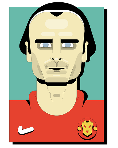 Berbatov Manchester United berbatov football illustration portrait soccer vector