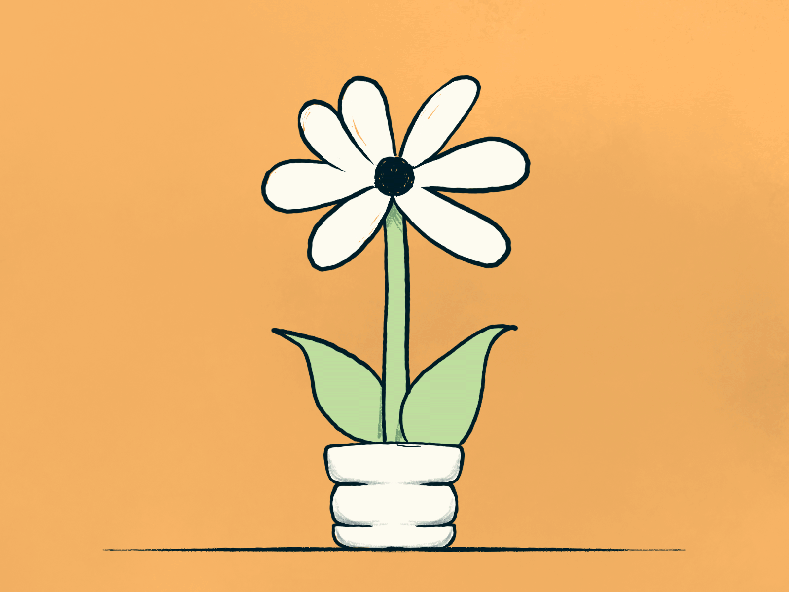 🌻 animation animation loop cel animation flower pot frame by frame frame by frame animation gif is life ipad pro motion design motion graphics procreate procreate animation subtle strokes