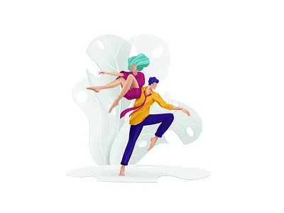 La La Land 2 2.5d beautiful beauty colorful couple dance dansers dansing emotion expression illustration perfomance speedart