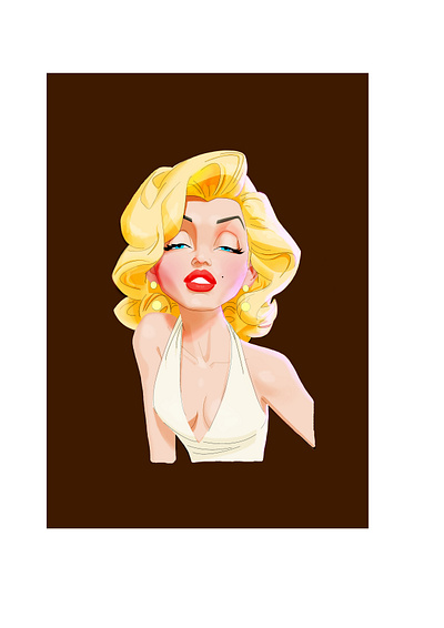 Marilyn Monroe illustration photoshop portrait