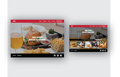 Landing page- Burger Restaurant dailyui design ui ux web