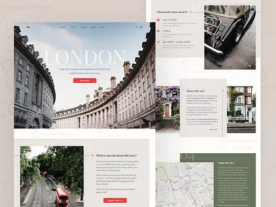 London Trip Landing Page design english homepage landing landing page landing page design landingpage london london bus minimal tour tourism travel traveling traveller travelling ui uk web website