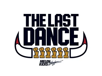 THE LAST DANCE basketball illustration jordan logo melonkicks tee thelastdance tshirt vector