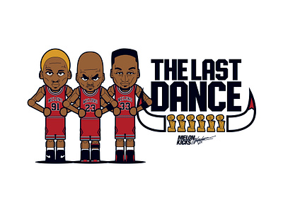 MELONKICKS DRIBBBLE POST THE LAST DANCE AWAY basketball illustration jordan logo melonkicks tee thelastdance tshirt vector