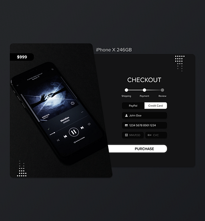 Dark Mode Checkout Concept checkout checkout flow dark mode dark ui darkmode flow form design forms shopping shopping app shopping cart wallet