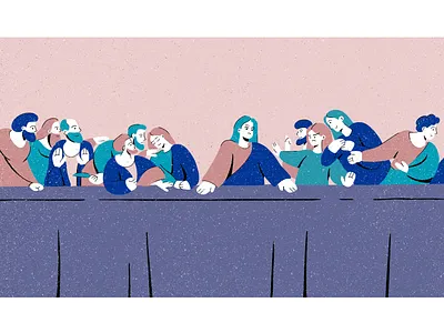 the last supper 2d character characterdesign illustration jesus leonardo renaissance thelastsupper