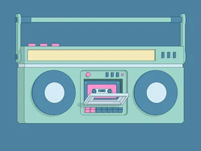 Box go boom! 3d boom box c4d cassette cassette tape cinema 4d illustration modeling motion design motion graphics music app music player render