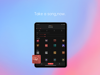 Take a song(concept_design) ipad pro practice ui