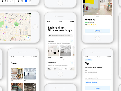 🌎 App for My Art Guides abstract app branding flat ios minimal product design ui ux