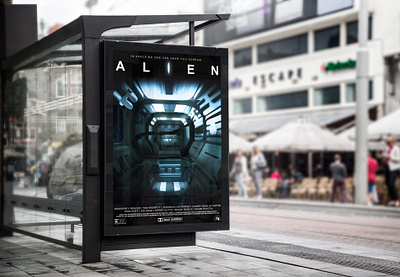 Alien Movie Poster Design art brand branding clean clean creative design flat icon identity vector