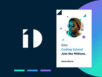 IDIO Coding School - 101010 brand book brand identity branding business coding coding school color colorful education educational branding halo halo lab identity logo logotype pattern service startup