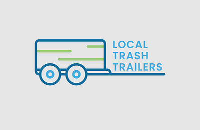 Local Trash Trailers web logo branding design logo