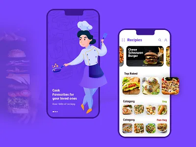App Design to Learn Cooking Online cooking cooking app food food and drink food app foodie freelancer hire recipe recipe app recipe online