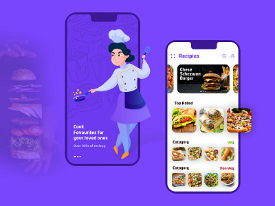 App Design to Learn Cooking Online cooking cooking app food food and drink food app foodie freelancer hire recipe recipe app recipe online