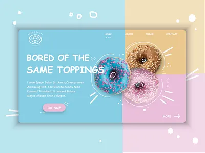 Yasss Donuts design illustration ui website