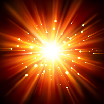 Sun Light Shining From The Darkness abstract adobe illustrator animation burn burst design energy explosion fire illuminated illustration light meteor orange radiance ray shiny sun vector yellow