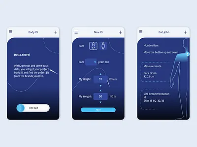 AI measurement APP UI Design app illustration ui ux visual design