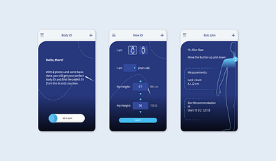 AI measurement APP UI Design app illustration ui ux visual design