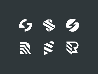 Monograms ai artificial intelligence branding hardware identity investment letter s g r e logo machinelearning mark monogram realestate software symbol