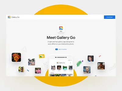 Gallery Go Website animation app app design gallery go google illustrations layout design parallax photo album photo app photo gallery photos websites