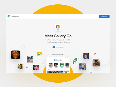 Gallery Go Website animation app app design gallery go google illustrations layout design parallax photo album photo app photo gallery photos websites