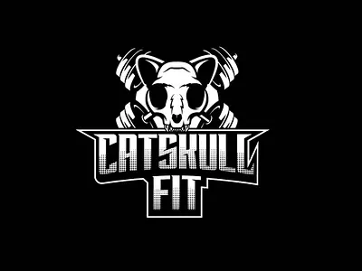 Catskull Fit - Logo branding cat catskull coach exercise fitness logo manuelvergara skull training