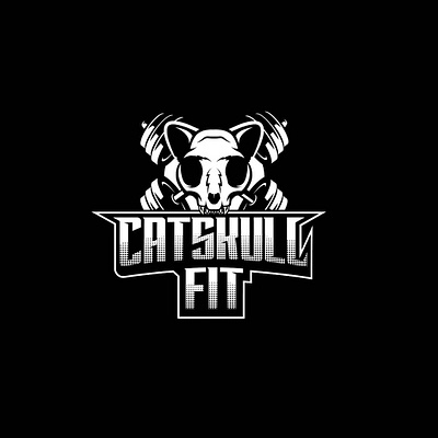 Catskull Fit - Logo branding cat catskull coach exercise fitness logo manuelvergara skull training