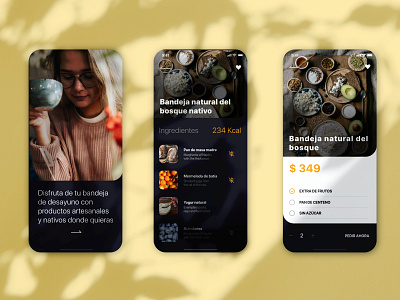 Bonshour App app design food food app menu natural organic ui