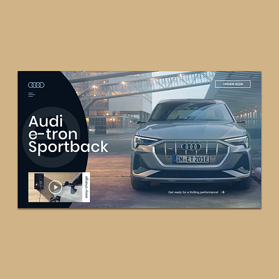 e-tron sportback web UI idea design ui web website