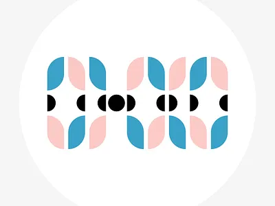 OHIO black blue circle clean fluid geometry light pastel peach pink teal type typography white