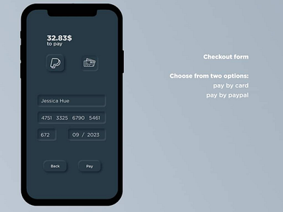 Daily UI 002 Checkout form app checkout form dailyui neomorphism ui design