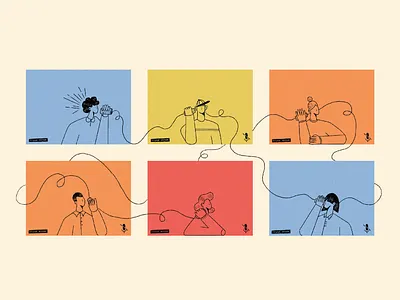 Connected in a Remote World call covid19 coworkers design illustration people stayhome team work zoom