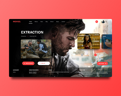 Movies Website Concept 2020 2020 trends clean design figma minimal movies simple typography web web design webdesign website