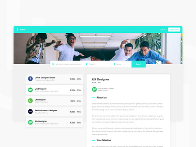 Daily UI Challenge #050 - Job Listing daily ui daily ui 001 daily ui 50 daily ui challenge enterprise find job job listing page product design salary search ui ui design ux web website work