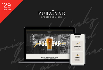 Pubzinne - Sports Bar WordPress Theme blog web design web development webdesign woocommerce wordpress wordpress blog wordpress design wordpress theme wordpress themes