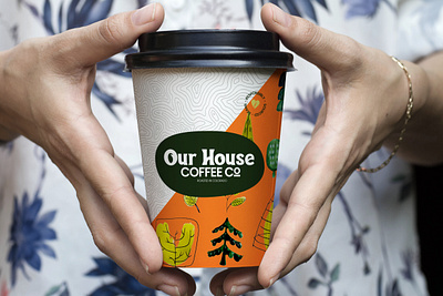 Our House Coffee Cup brand identity coffee coffee cup cup logo product