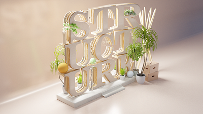 Structure 3d art cycles render design illustration nature render typography