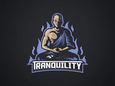 Tranquility esports logo design esports esports logo illustration logotype mascot mascot logo monk esports logo monk logotype monklogo tranquility vector