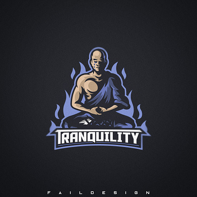 Tranquility esports logo design esports esports logo illustration logotype mascot mascot logo monk esports logo monk logotype monklogo tranquility vector