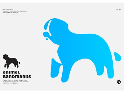 animal brandmark (dog) animal animal art animal illustration animal logo animals app branding dog free free ai free download free icon free logo mockup free psd freebie freebies gradient high end illustrator logo
