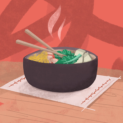 Ramen childrens book food illustration illustration ramen