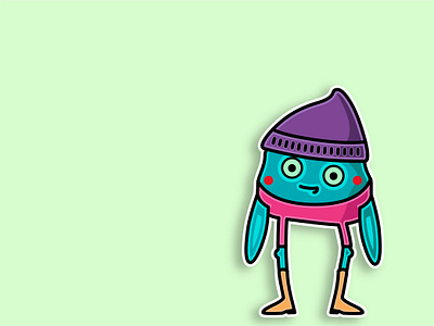 doop4 adobe illustrator bold cartoon character design flat illustration minimal vector