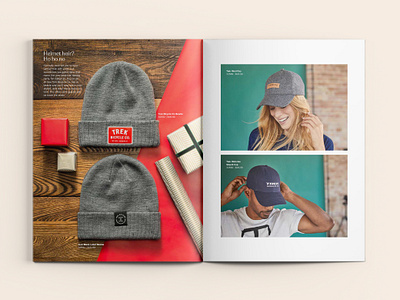 Helmet hair? Ho ho no bikes branding cozy cycling design green hat holiday lifestyle presents red trek typography